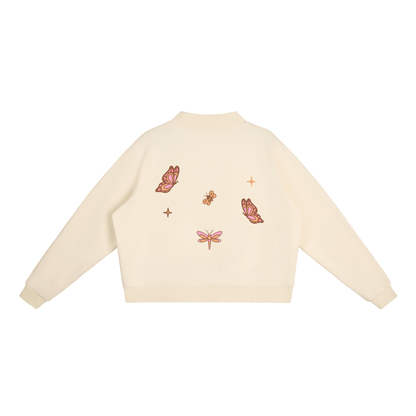 Whimsical Gangster Essential Fleece Mock-Neck Crew Sweatshirt