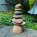 Happy Gardens - 7 Stone Cairn Garden Statue