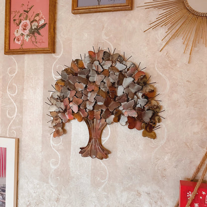 Butterfly Tree Wall Decor, Flamed, 15"-Wall Decor-Happy Gardens