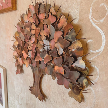 Butterfly Tree Wall Decor, Flamed, 15"-Wall Decor-Happy Gardens
