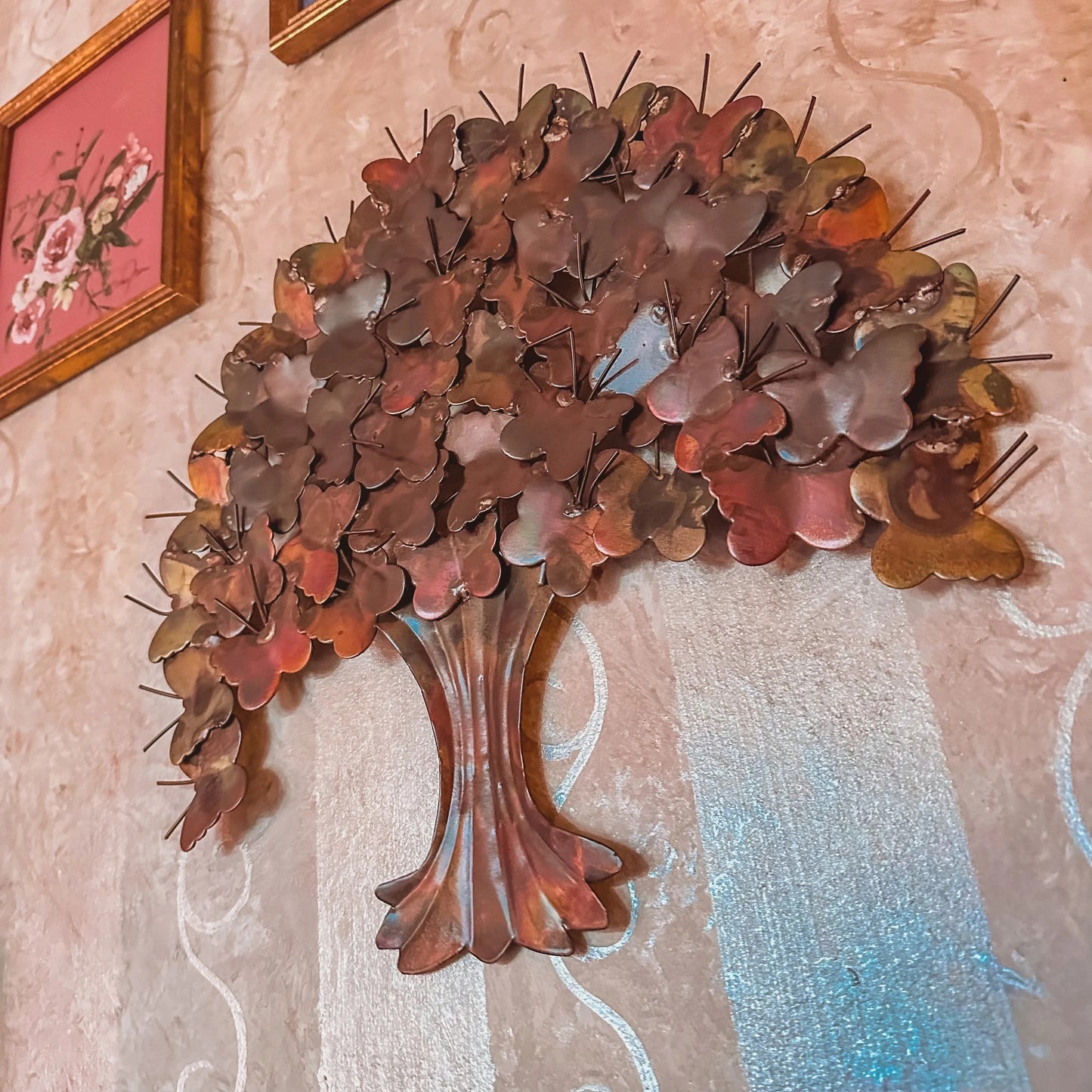 Butterfly Tree Wall Decor, Flamed, 15"-Wall Decor-Happy Gardens