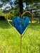 Happy Gardens - Blue Heart Disc Garden Stake