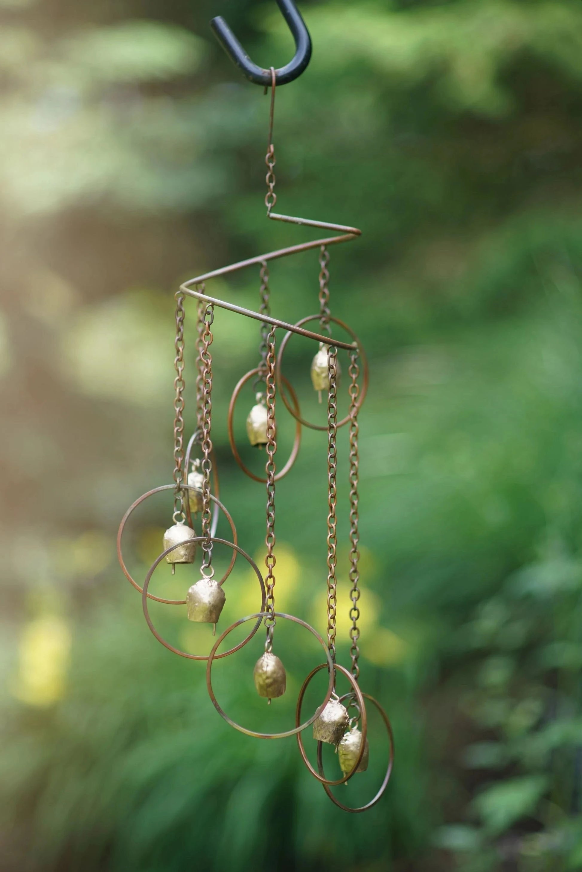 Happy Gardens - Circle with Bells Spiral Mobile