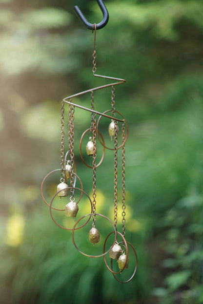 Happy Gardens - Circle with Bells Spiral Mobile