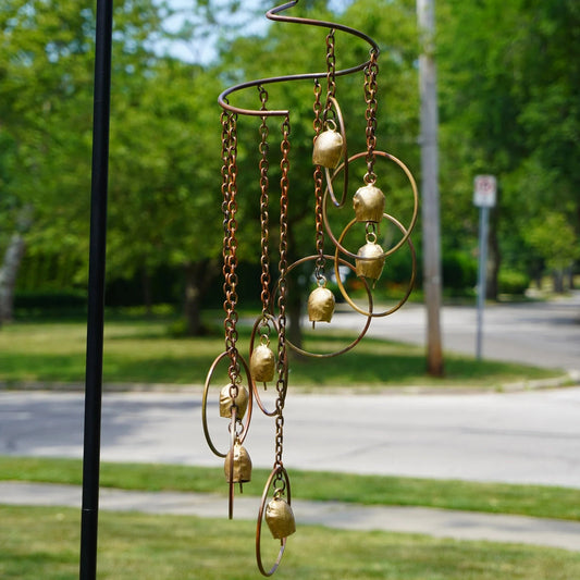 Happy Gardens - Circle with Bells Spiral Mobile