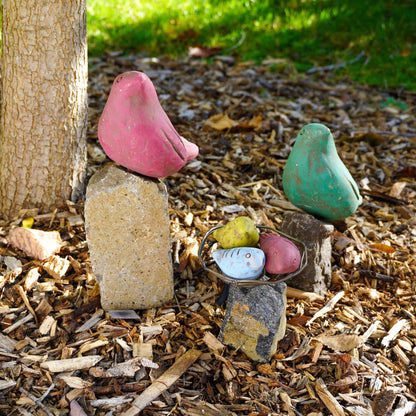 Happy Gardens - Birds on Rocks Garden Statue
