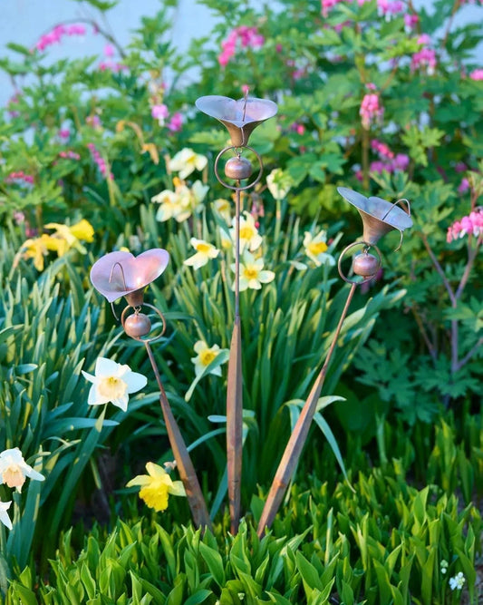 Happy Gardens - Triple Calla Lily Garden Stake