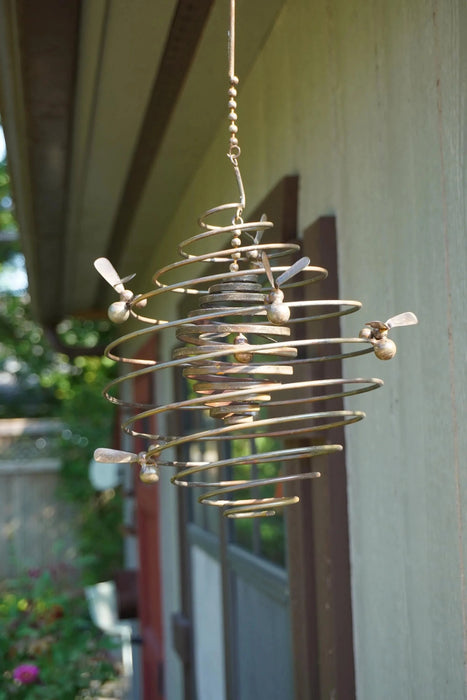 Happy Gardens - Bees (Double) Spiral Garden Ornament