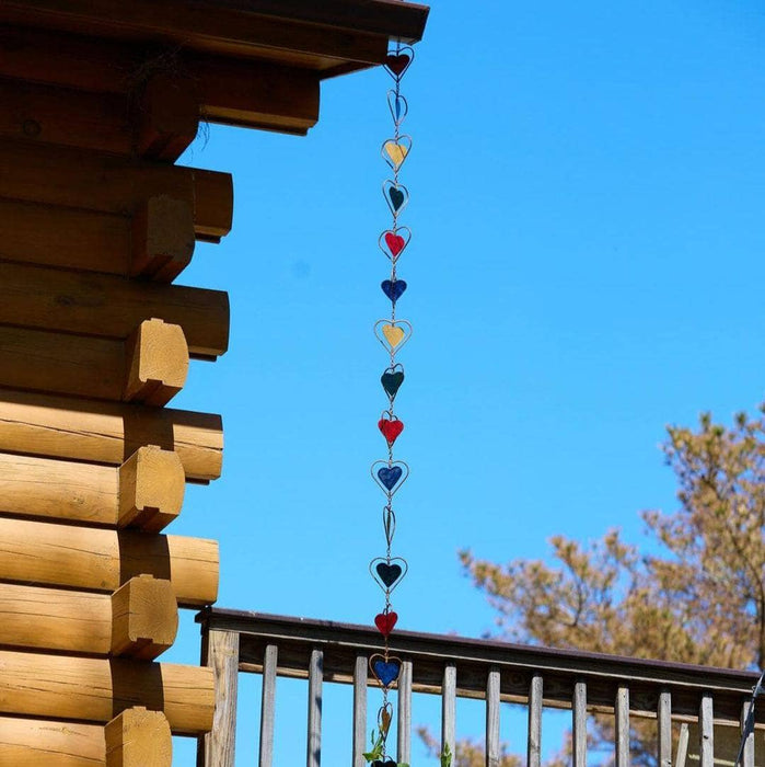 Happy Gardens - Multicolor Heart Rain Chain