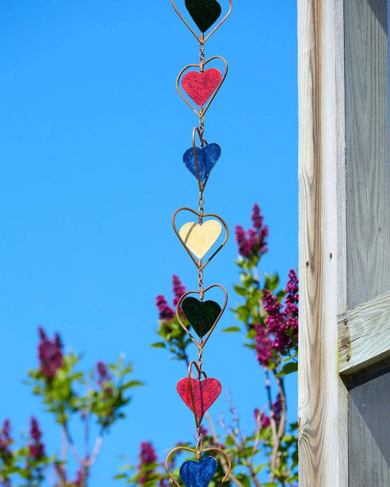 Happy Gardens - Multicolor Heart Rain Chain