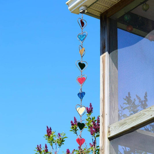 Happy Gardens - Multicolor Heart Rain Chain