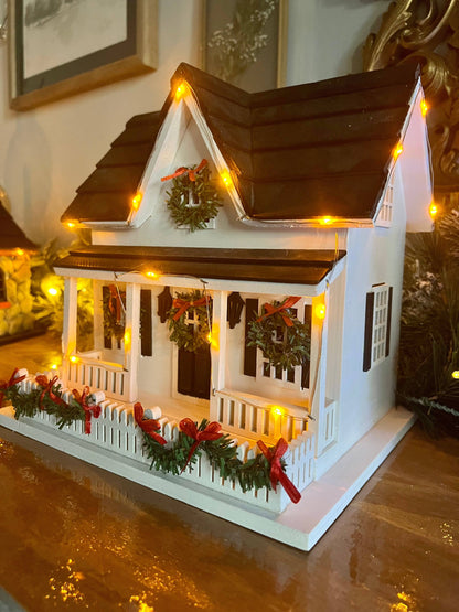 Happy Gardens - Holiday Birdhouse w/Lights 
