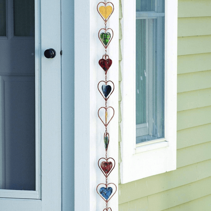 Happy Gardens - Multicolor Heart Rain Chain