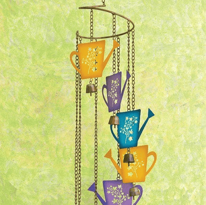 Happy Gardens - Multicolor Watering Cans Hanging Spiral Mobile