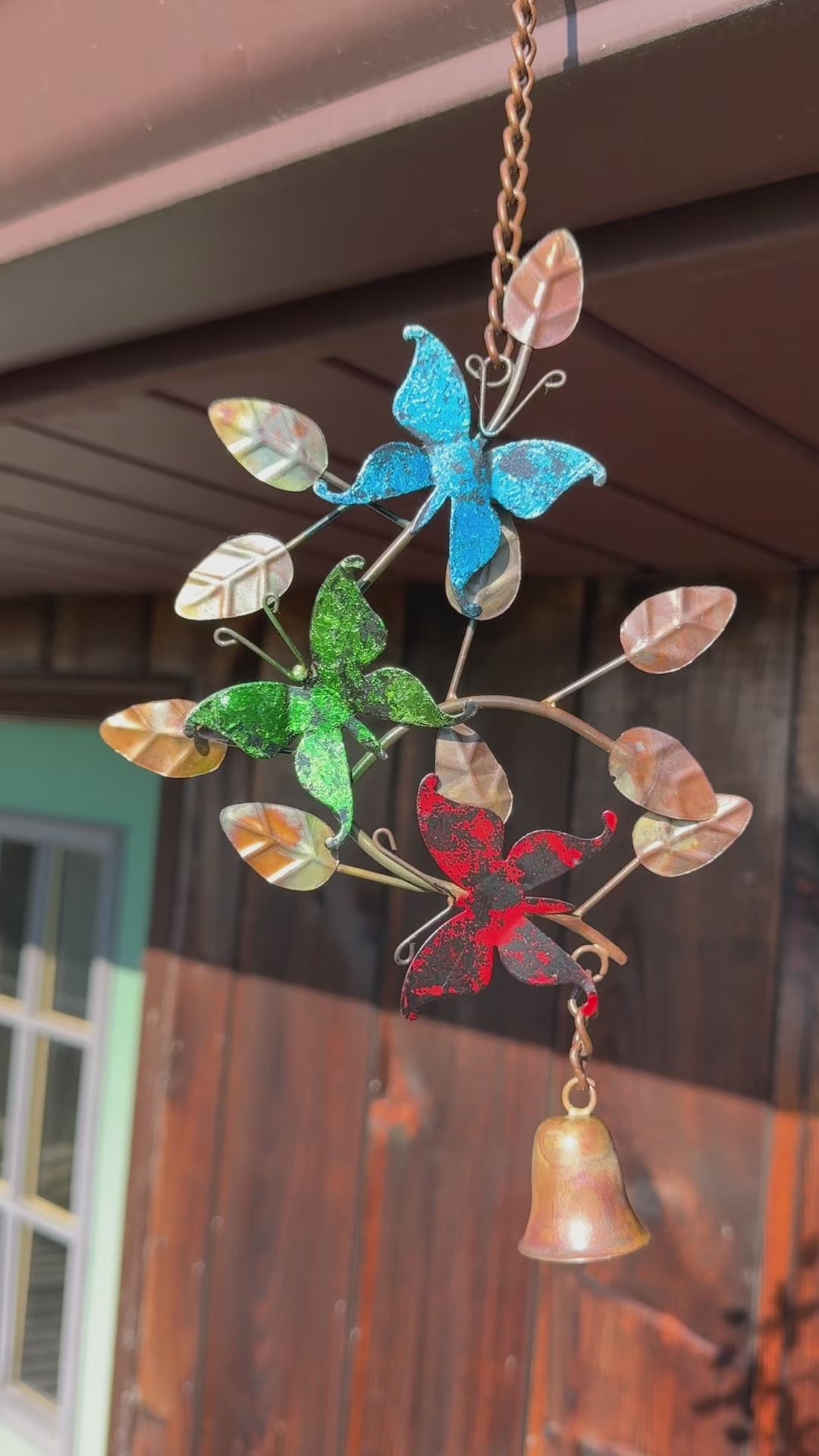 Butterflies On Branches Hanging Ornament-Ornaments-Happy Gardens