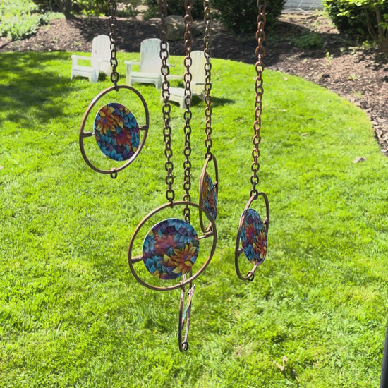 Floral Circle Multicolor Hanging Ornament - Happy Gardens