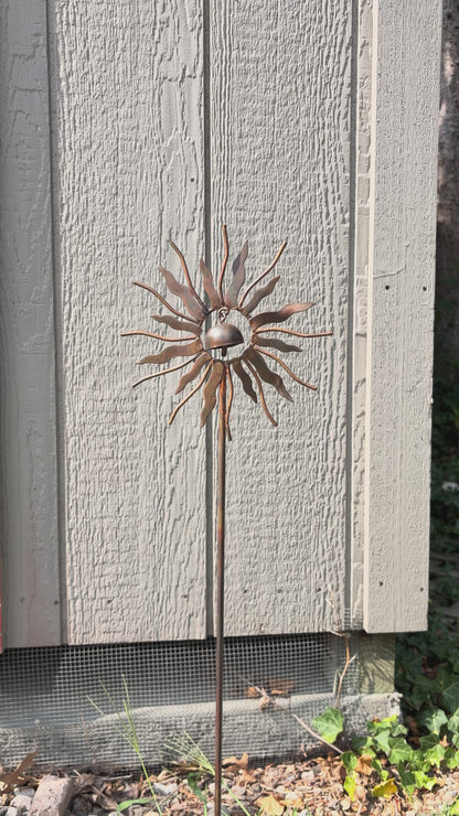 Sunburst With Bell Garden Stake