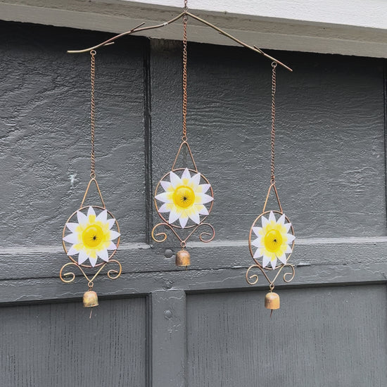Daisy Hanging Wind Chime - Happy Gardens