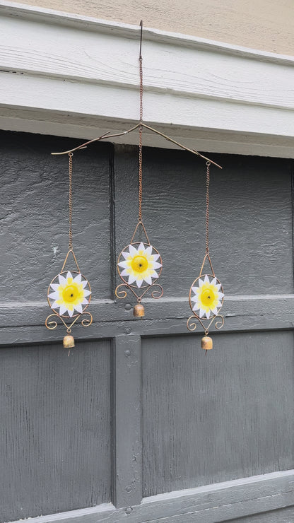Daisy Hanging Wind Chime - Happy Gardens
