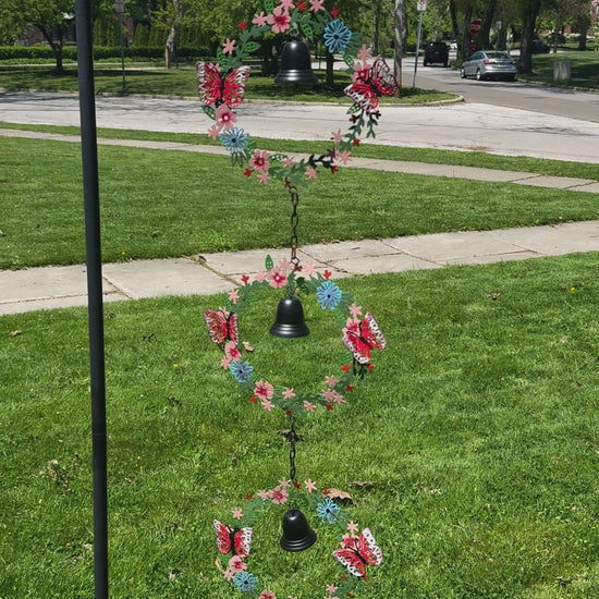 Triple Wreath Multicolor Hanging Ornament - Happy Gardens