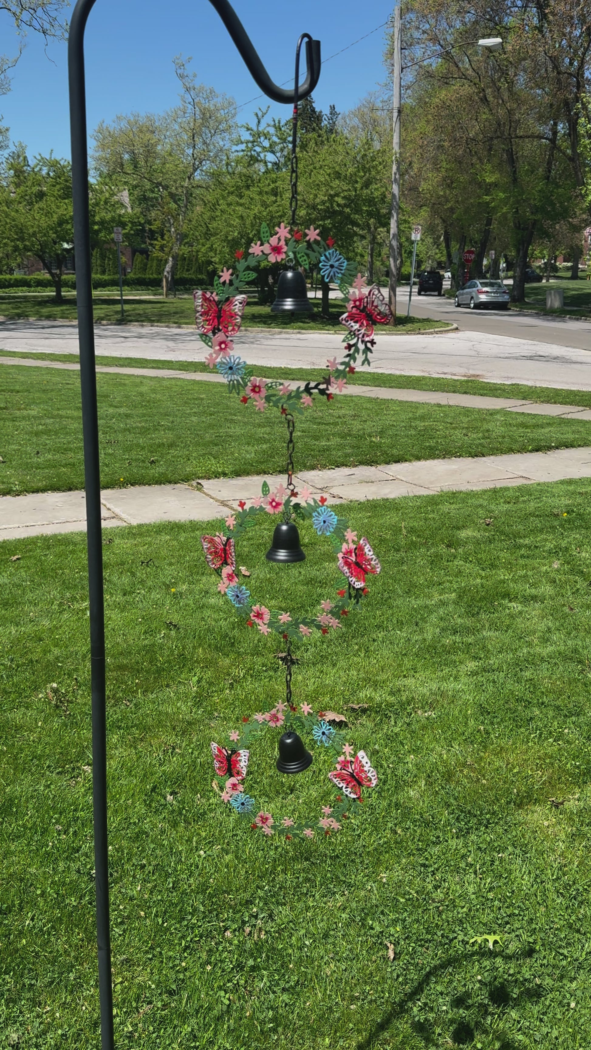 Triple Wreath Multicolor Hanging Ornament - Happy Gardens