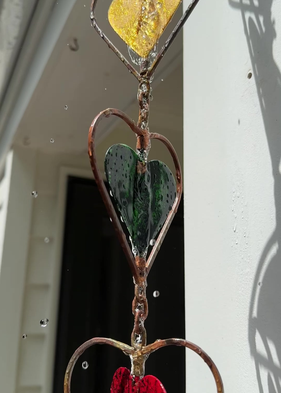 Happy Gardens - Multicolor Heart Rain Chain
