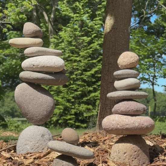 3 Stone Cairn Garden Statue - Happy Gardens