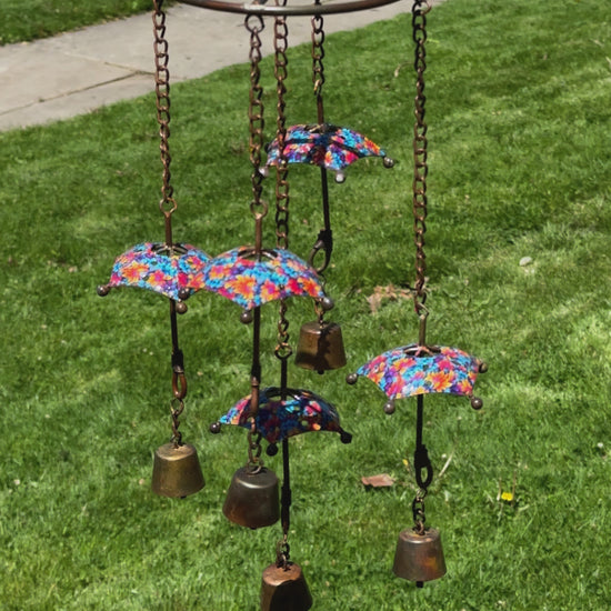 Floral Umbrella Hanging Mobile - Happy Gardens