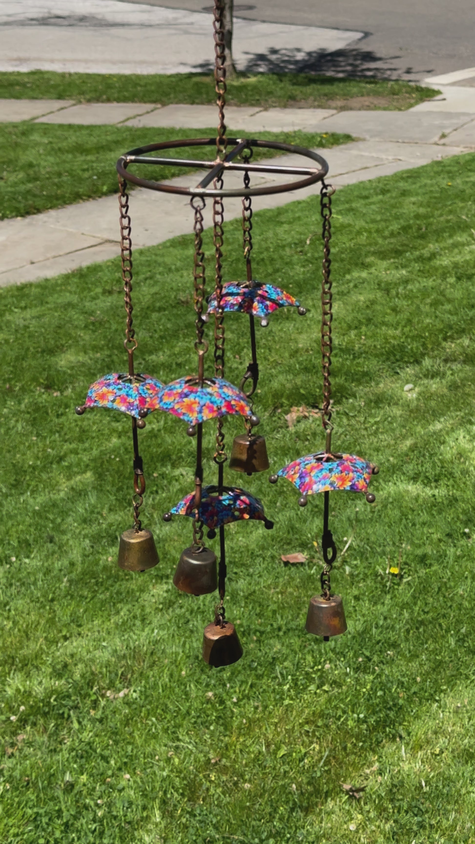 Floral Umbrella Hanging Mobile - Happy Gardens