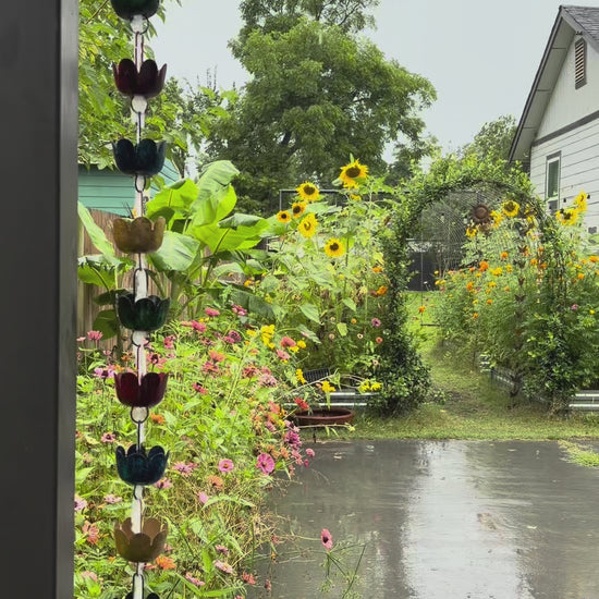 Happy Gardens - Multicolor Lily Cup Rain Chain