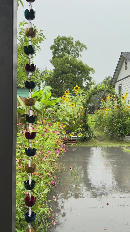 Happy Gardens - Multicolor Lily Cup Rain Chain
