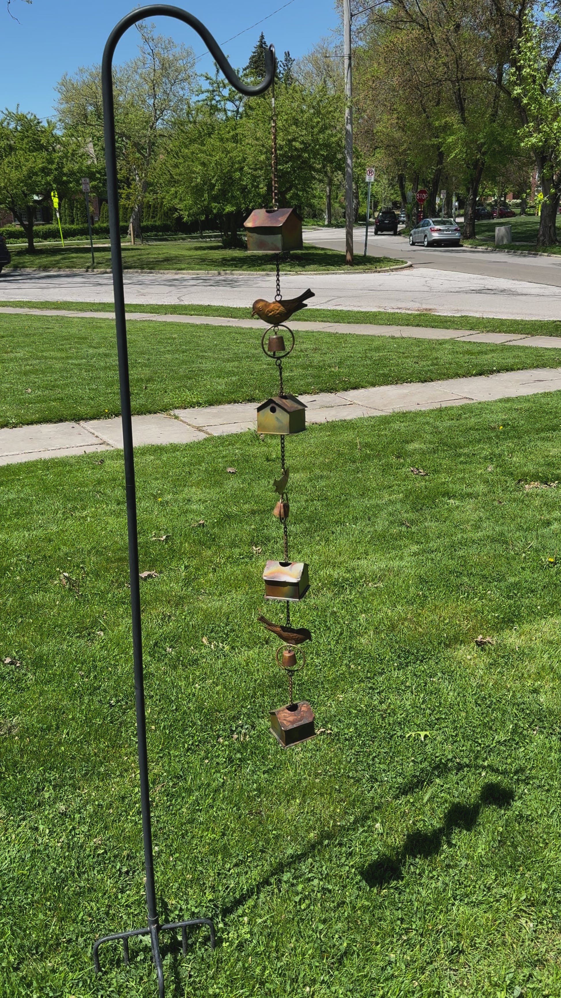 Happy Gardens - Bird House and Birds Garden Ornament