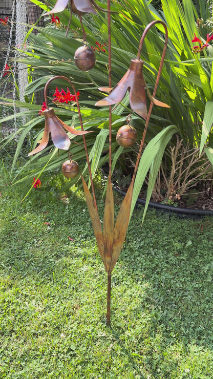 Triple Bluebells Garden Stake