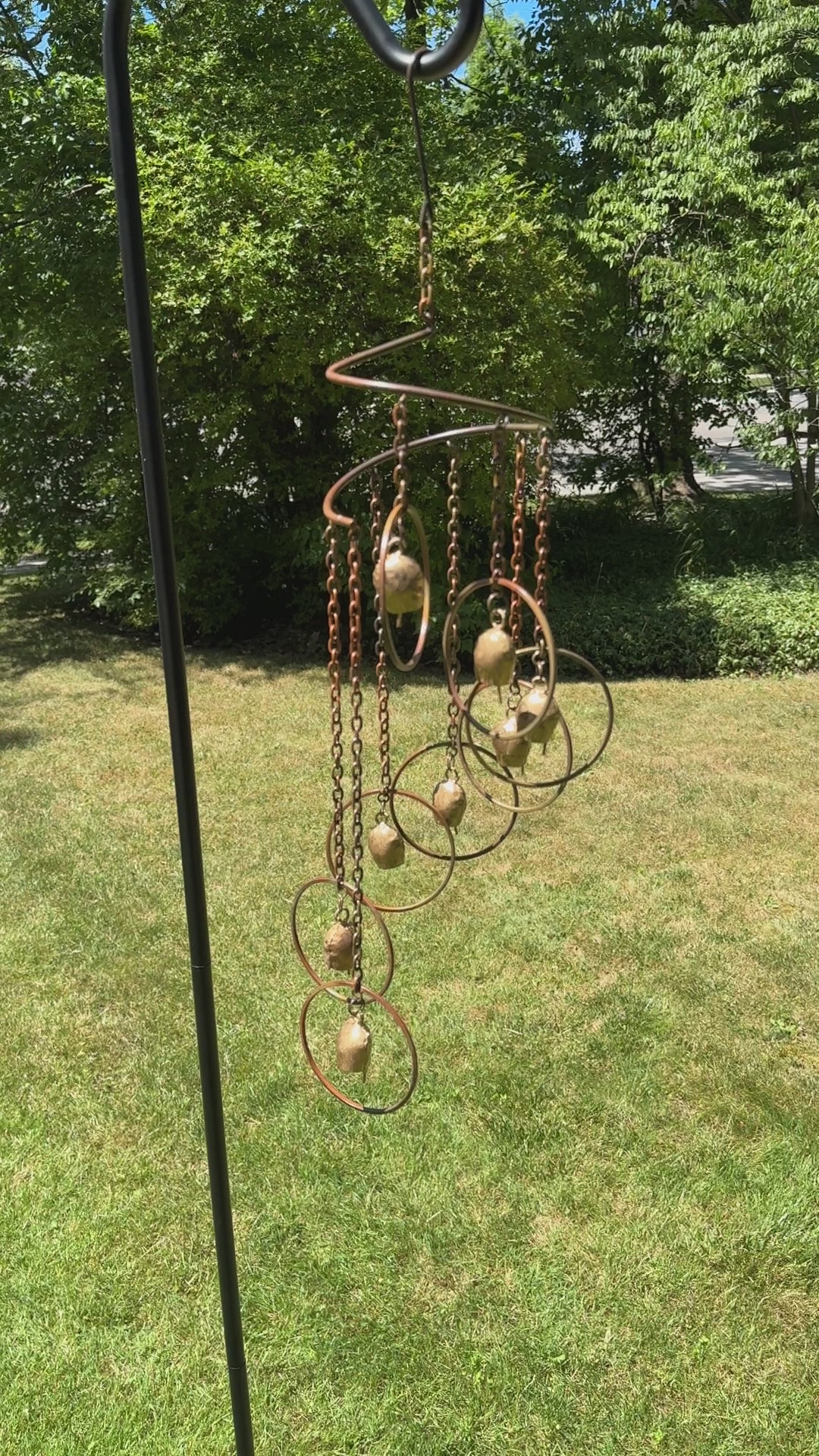 Happy Gardens - Circle with Bells Spiral Mobile