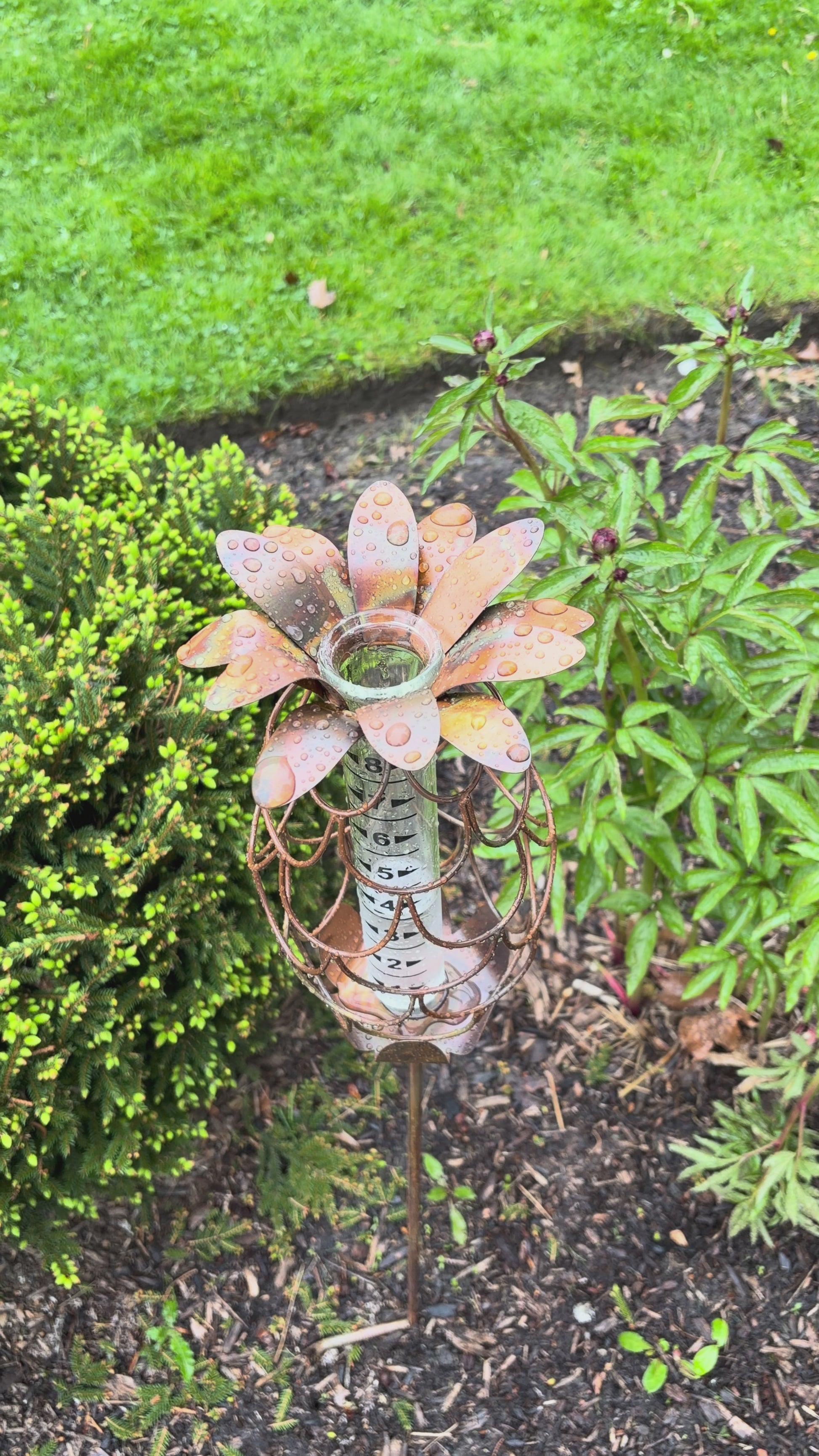 Happy Gardens - Pineapple Rain Gauge Stake