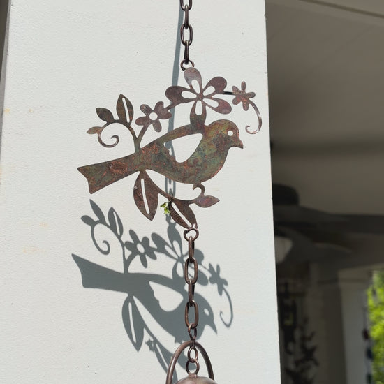 Triple Birds Flamed Hanging Ornament - Happy Gardens