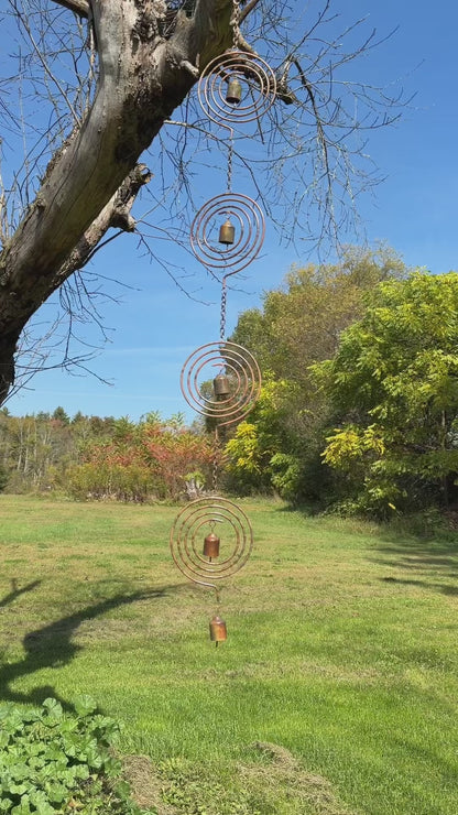Circle Spiral Hanging Ornament - Happy Gardens