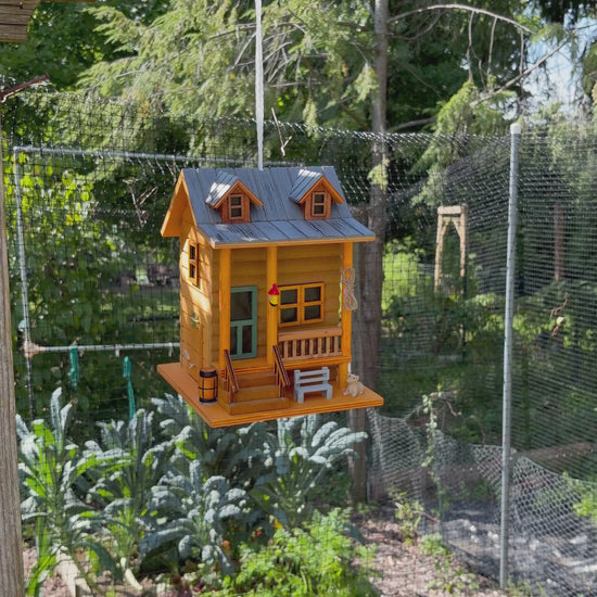 Log Cabin Bird House - Happy Gardens