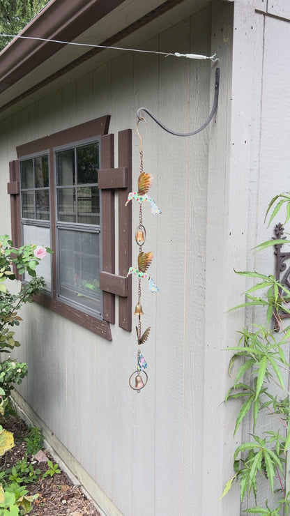 Happy Gardens - Triple Floral Hummingbird Garden Ornament