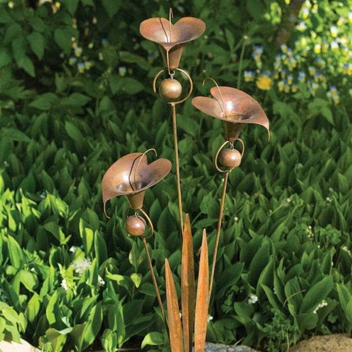 Happy Gardens - Triple Calla Lily Garden Stake