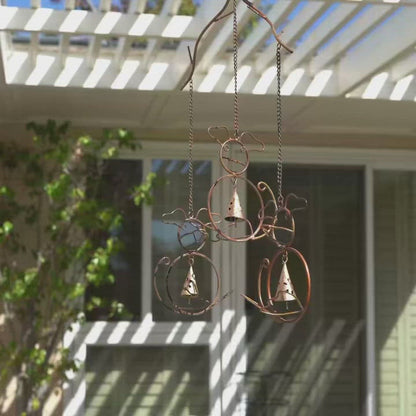Happy Gardens - Dogs w/Bells Wind Chime