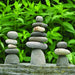 Happy Gardens - 5 Stone Cairn Garden Statue