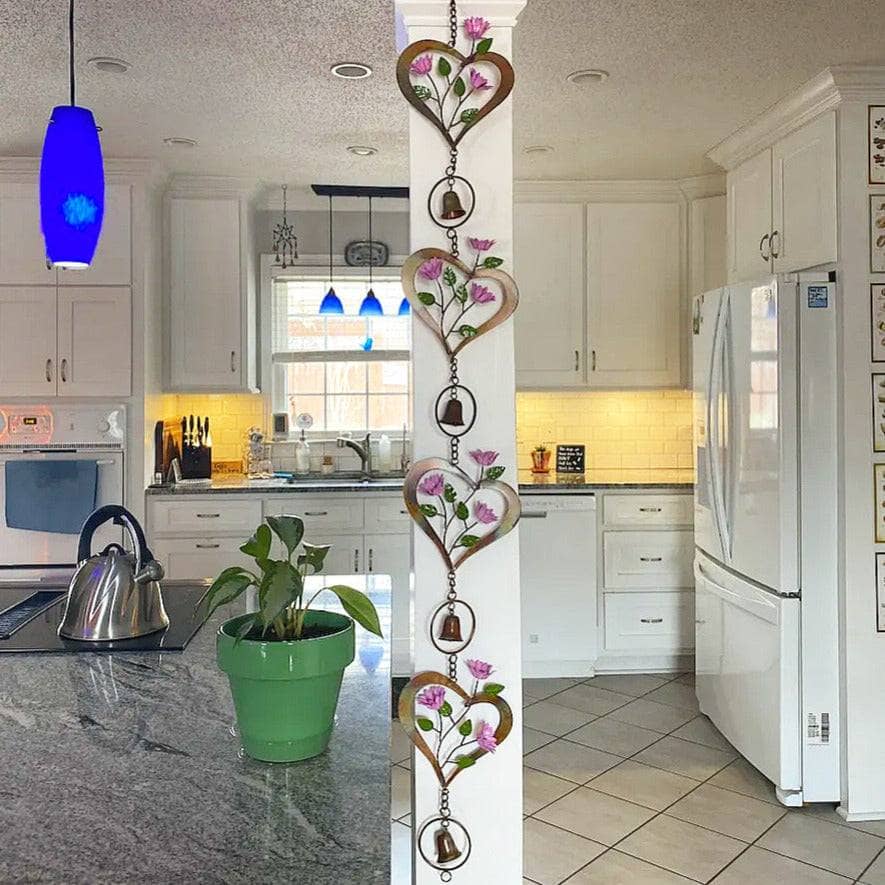 Flowers On Heart Hanging Ornament-Ornaments-Happy Gardens