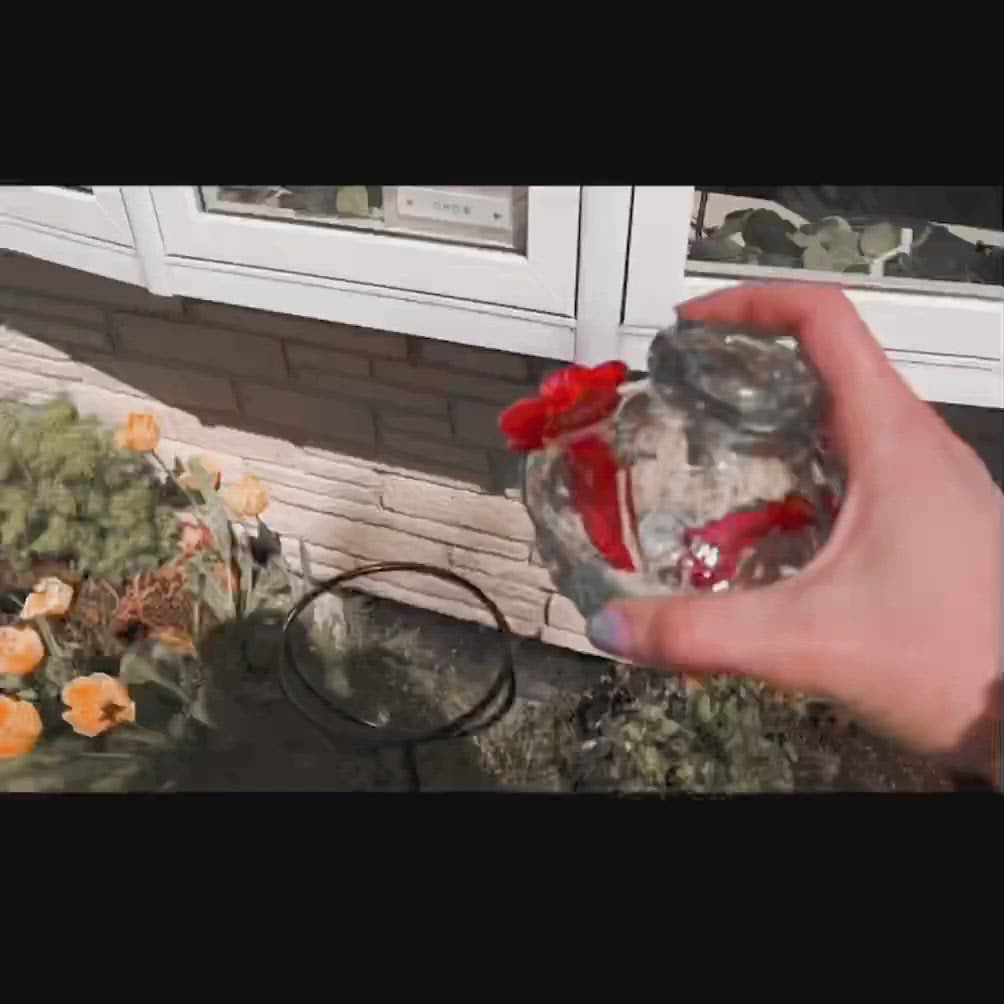 Pot de Creme Staked Hummingbird Feeder - Happy Gardens
