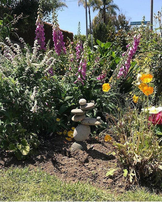 Happy Gardens - 8 Stone Cairn Garden Statue