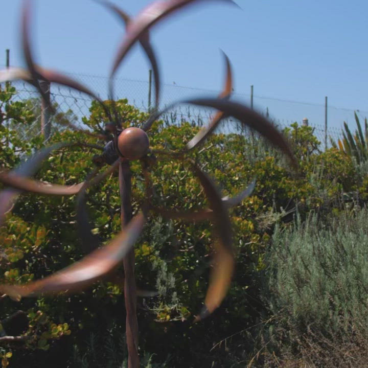 Happy Gardens - 15" Flamed Feather Wind Spinner