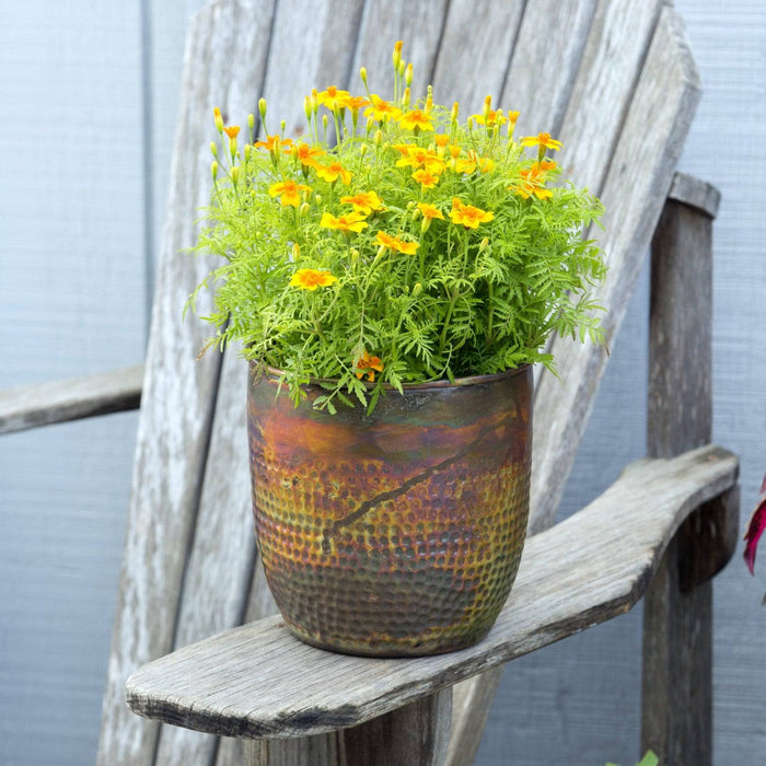 Round Flamed Planter - Happy Gardens