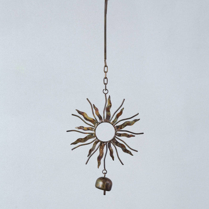 Sun With Bell Hanging Ornament - Happy Gardens