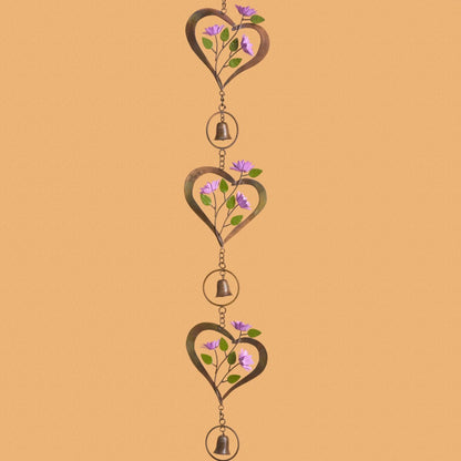 Flowers On Heart Hanging Ornament-Ornaments-Happy Gardens