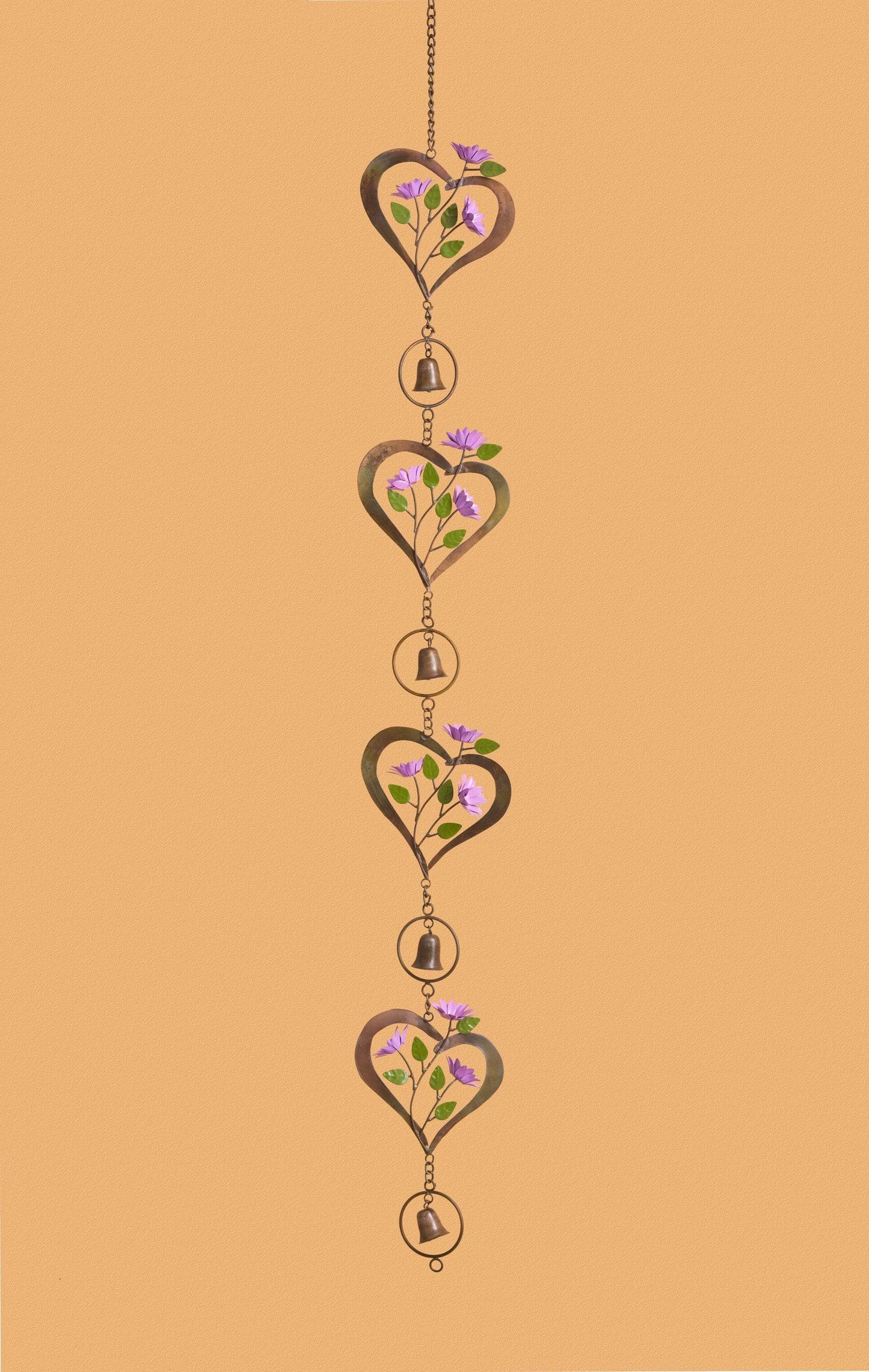 Flowers On Heart Hanging Ornament-Ornaments-Happy Gardens